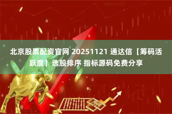 北京股票配资官网 20251121 通达信【筹码活跃度】选股排序 指标源码免费分享