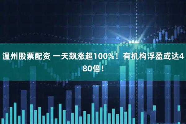 温州股票配资 一天飙涨超100%！有机构浮盈或达480倍！